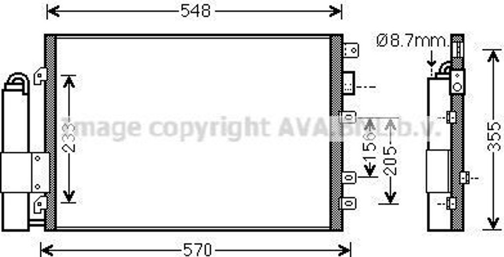 PRASCO RTA5340D Kondensator Klimaanlage Klimakondensator für RENAULT CLIO II (BB0/1/2, CB0/1/2) +Trockner