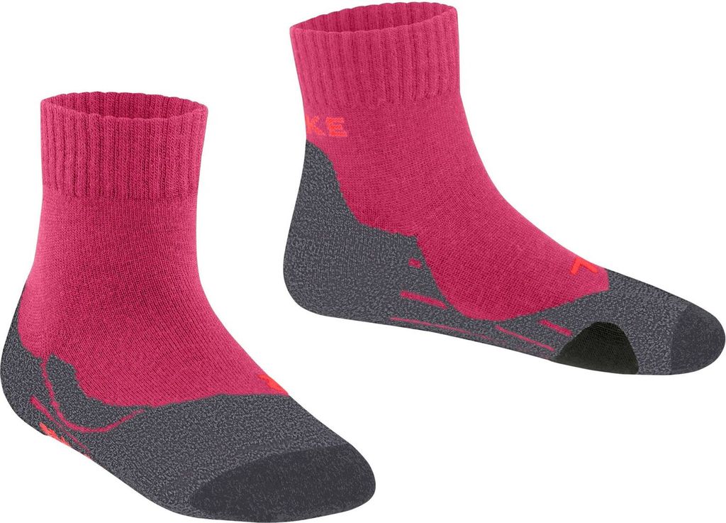 FALKE TK2 Kids Short Wandersocken - Robuste Begleiter für kleine Abenteurer, Größe:27-30, Farbe:rose