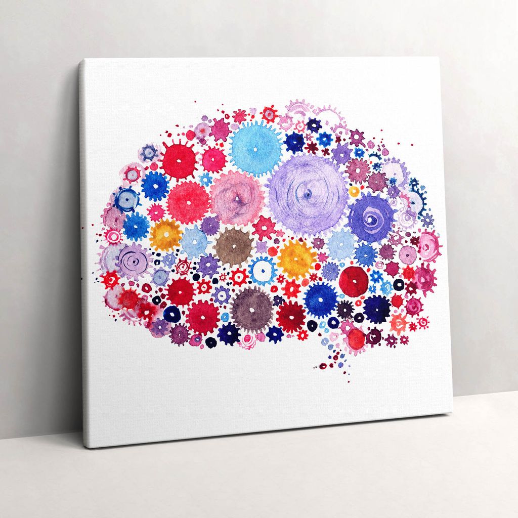 Colorful abstract – Leinwandbild Wandbild – 60x60 cm – Leinwandbilder – Wandbilder – Schlafzimmer – Flur