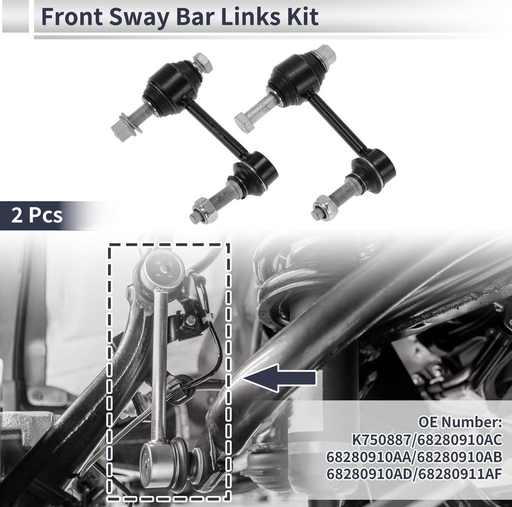 Front Stabilizer Bar Links Für DODGE DURANGO 2016-2022 Sway Bar Link Kits Nr K750887/68280910AC/68280910AA/68280910AB/68280910AD/68280911AF 2 Stück