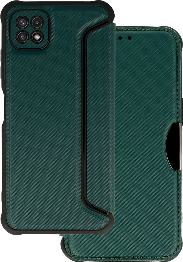 RAZOR CARBON BOOK CASE grün für Samsung Galaxy A22 5G