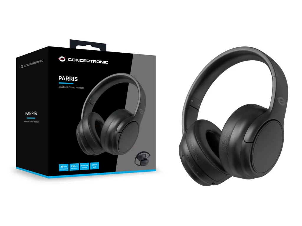 Casque Bluetooth 5.4 Stéréo Conceptronic PARRIS03B avec Micro Intégré Noir - 3