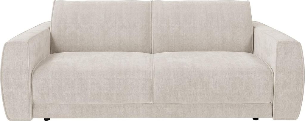 Sofa 3-Sitzer Schlafsofa Express - Chenille-Stoff Beige - Liegefläche 140 cm - Matratze 13 cm - VOMERA von Maison Céphy