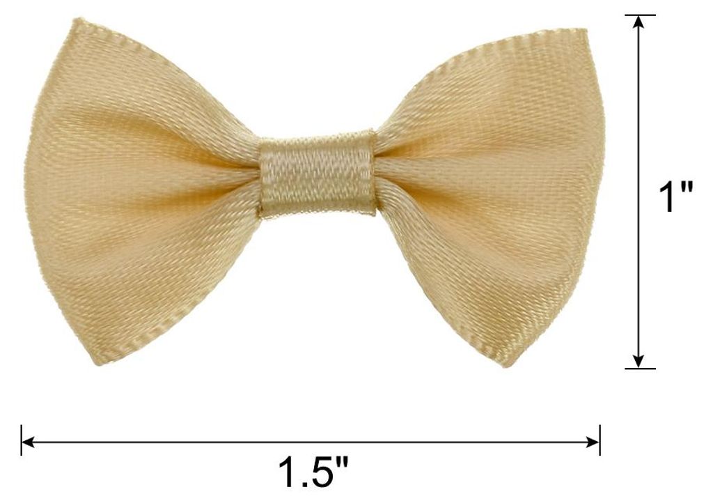 50 Stš¹ck Braun Fliegen 3,8 x 2,5 cm Mini-Schleifen fš¹r Basteln Kleine Satin-Schleifen B?gen Haarschleifen fš¹r DIY N?hen Scrapbooking Hochz...