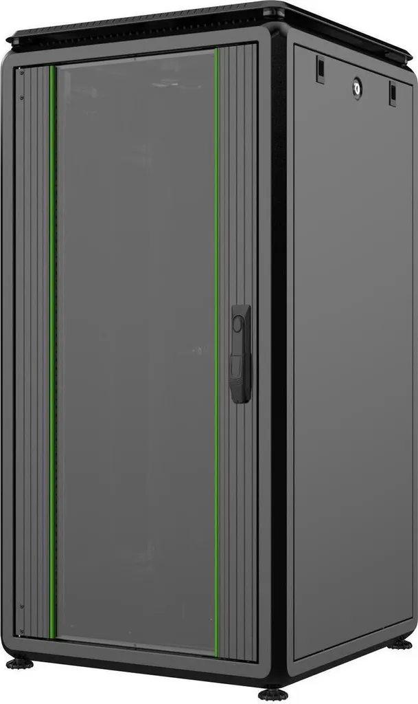 Armoire Serveur Lanview 22U 600mm Noir Rack Informatique DATA LINE