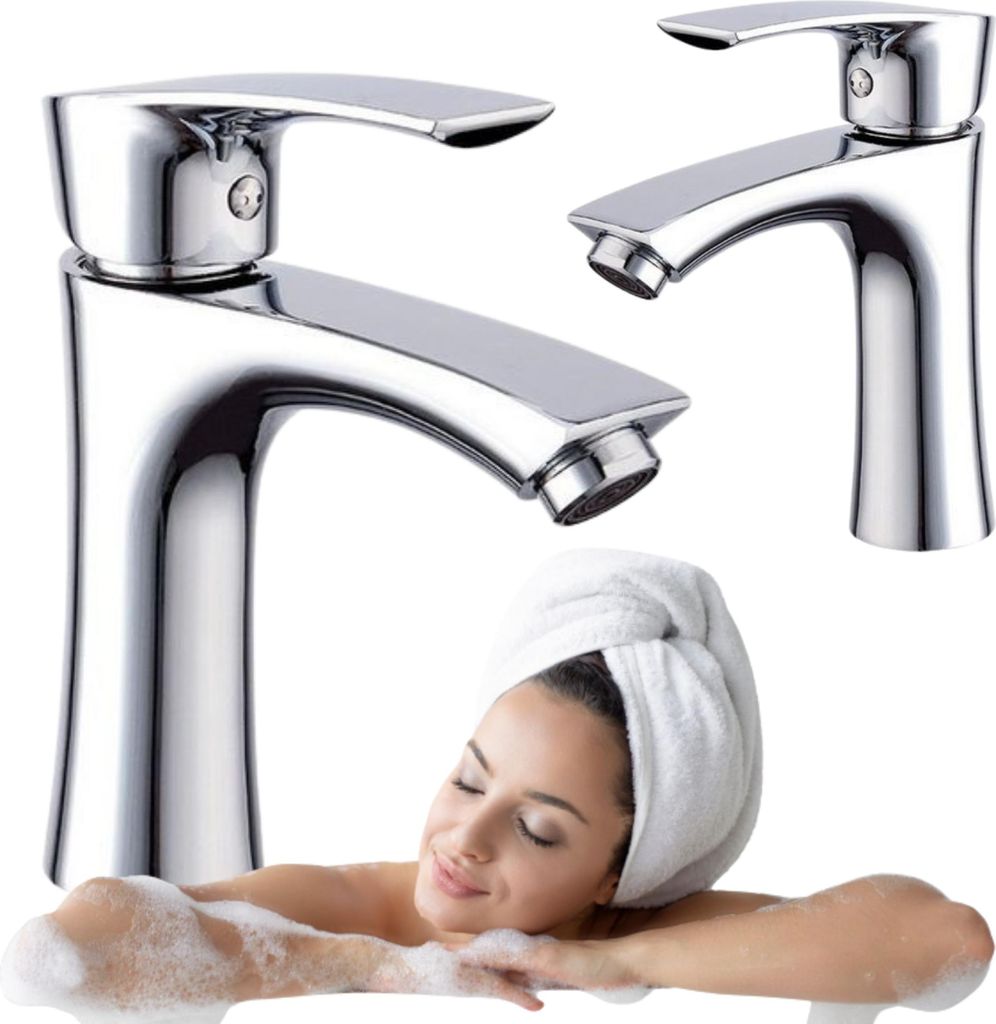 Silla | Wasserhahn Bad - Waschtischarmatur - Chrom - 17 cm Höhe - Badarmatur