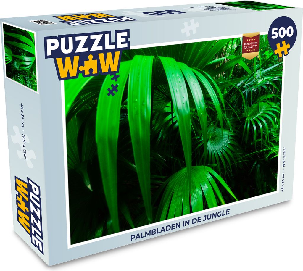MuchoWow Puzzle 500 Teile Palmenblätter im Dschungel - 500 Teile - Kinder - Selberbauen - Puzzlespiele