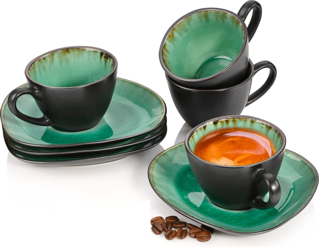 SÄNGER Espressotassen Set Palm Beach 8 teilig
