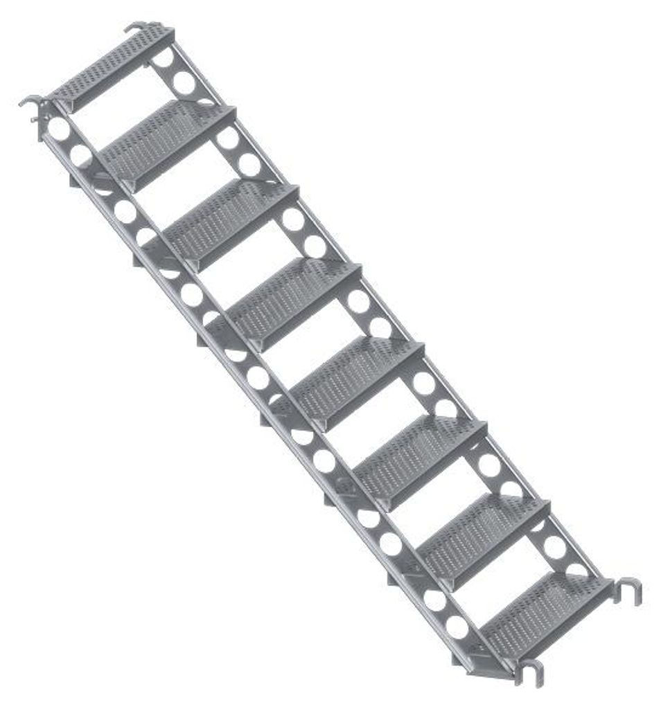 Scafom-rux Bautreppe aus Stahl | 1,50 m Höhenausgleich | Produktbild 