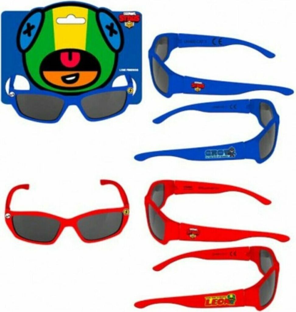 Brawl Stars Sonnenbrille für Kinder – Coole Sonnenbrille für kleine Fans Breite Rahmen Rot