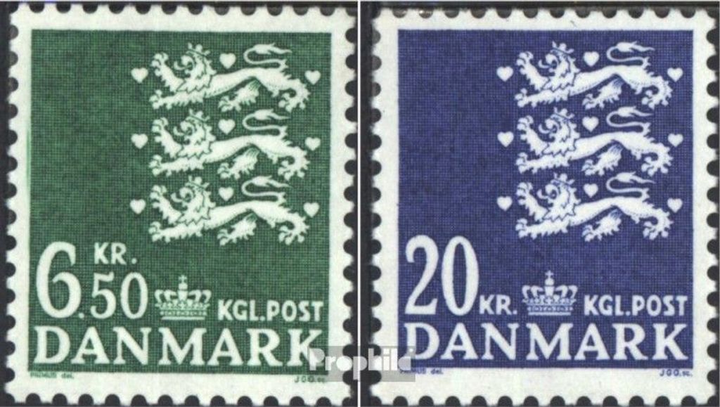 Briefmarken Dänemark 1986 Mi 853-854 (kompl.Ausg.) postfrisch kl. Reichswappen