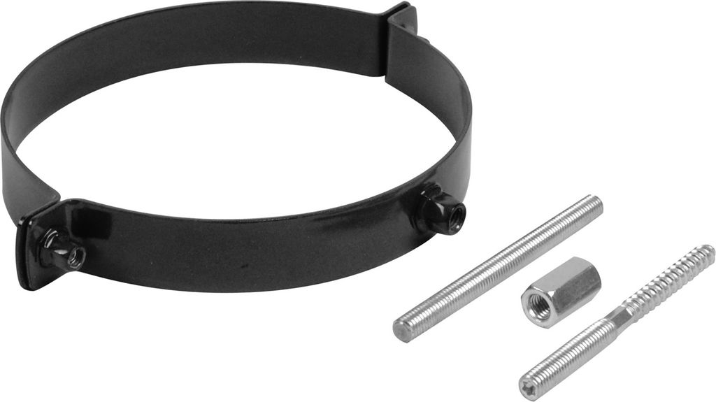 Raik Rauchrohr / Ofenrohr Emaille 120mm - Rohrschelle Schwarz