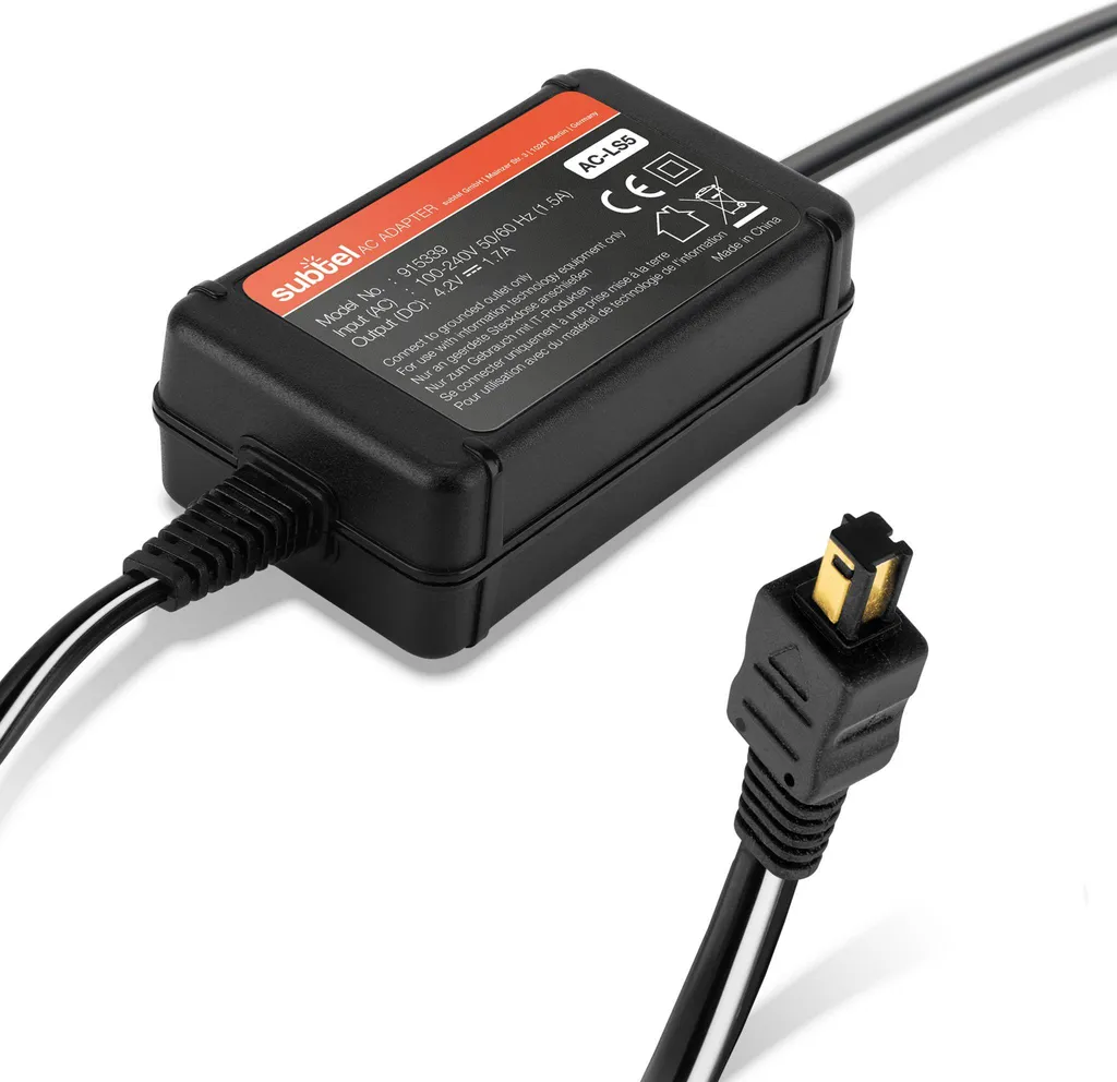 Cavo Ricarica Sony AC-LS5 subtel | Alimentatore per Foto e Video Studio