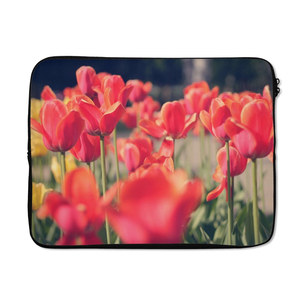 MuchoWow Laptop Hülle 15 Zoll Tulpen - Blumen - Natur Laptoptasche - Laptoptasche - Sleeve - Rundum-Schutz