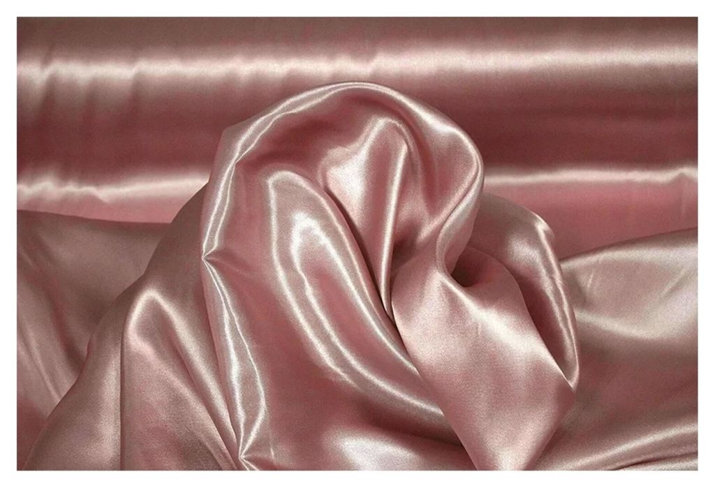 Satin Meterware (Altrosa) für Deko, Basteln, Kleidung 150cm breit UNI