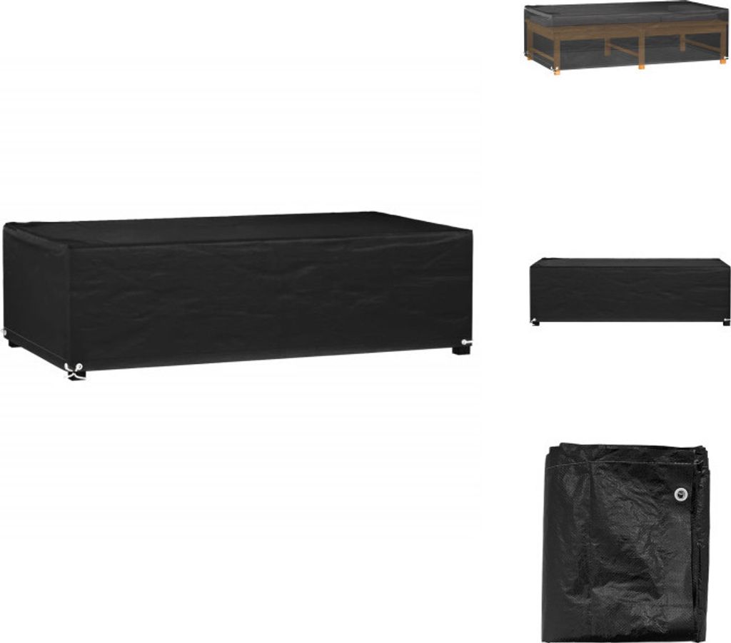 vidaXL Gartenmöbel-Abdeckung 8 Ösen 125x70x35 cm Rechteckig - Gartenmöbel-Schutzhüllen