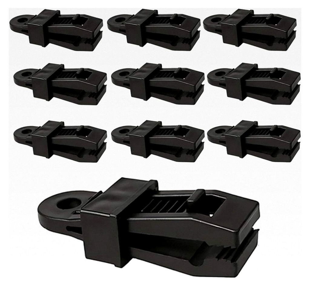 Planenspanner Set, 10-teiliges strapazierfähiges Planen-Clips Set, einstellbare Planenclips für Zelte, Baldachine, Sonnenschutz, Auto- und Poolab...