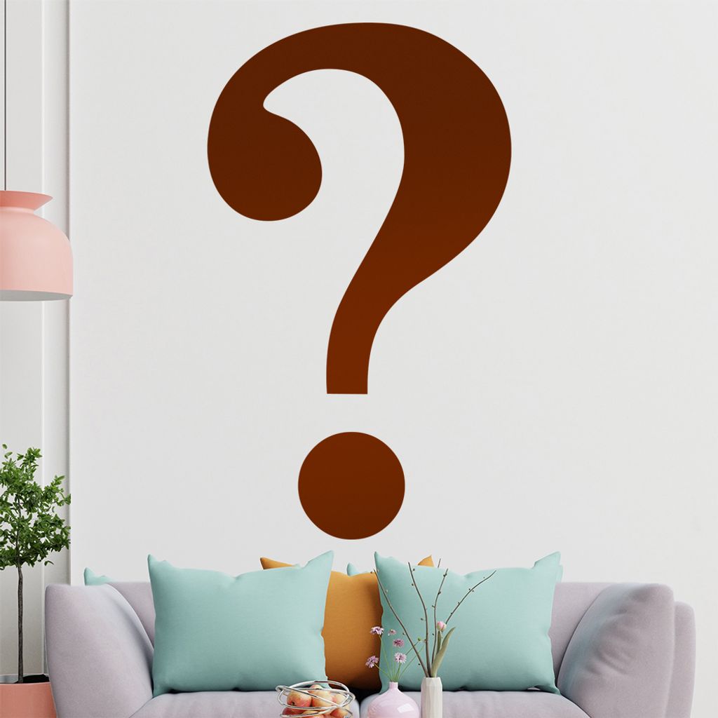 hauptsachebeklebt KIWISTAR Fragezeichen Schriftensystem Rhetorik Wandtattoo in 6 Größen - Wandaufkleber Wall Sticker - Dekoration, Küche, Wohnzi...