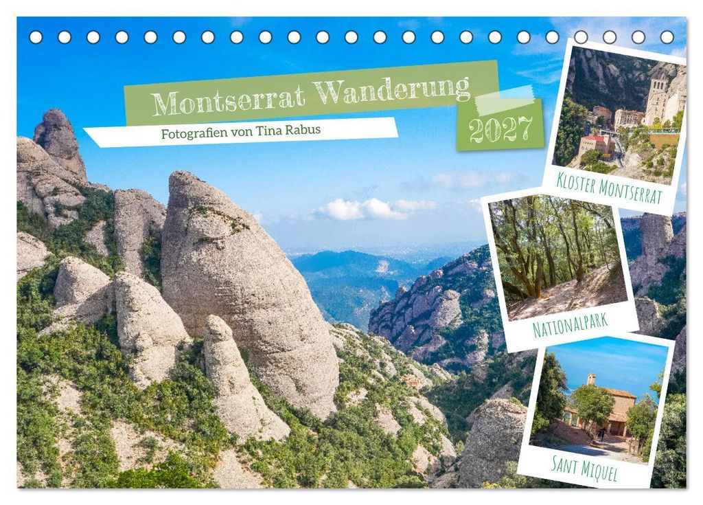 Montserrat Wanderung (Tischkalender 2027 DIN A5 quer), CALVENDO Monatskalender
