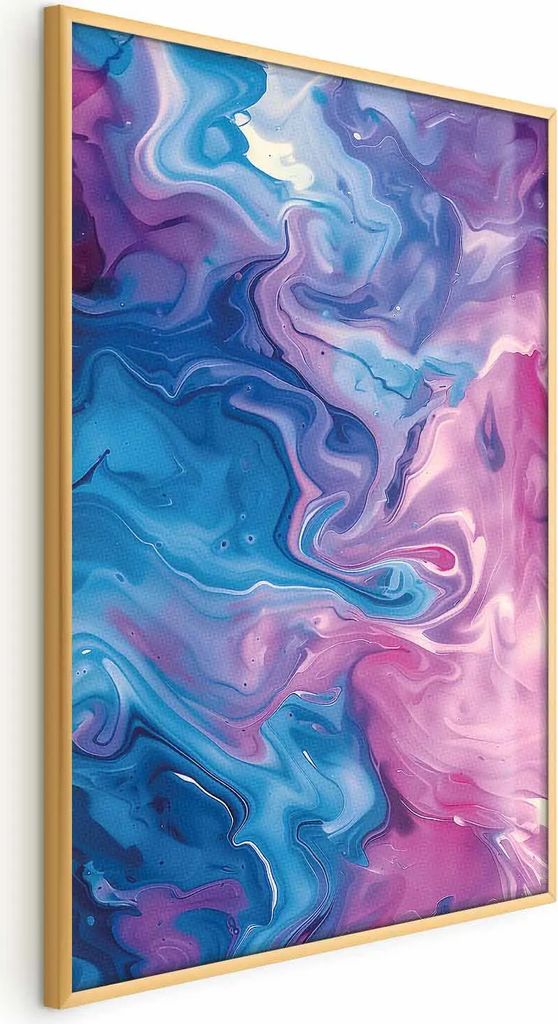 Posterpapier Poster - Night Flows - abstract waves in shades of blue and purple 40x60 cm Muster a-H-10044-ao-a