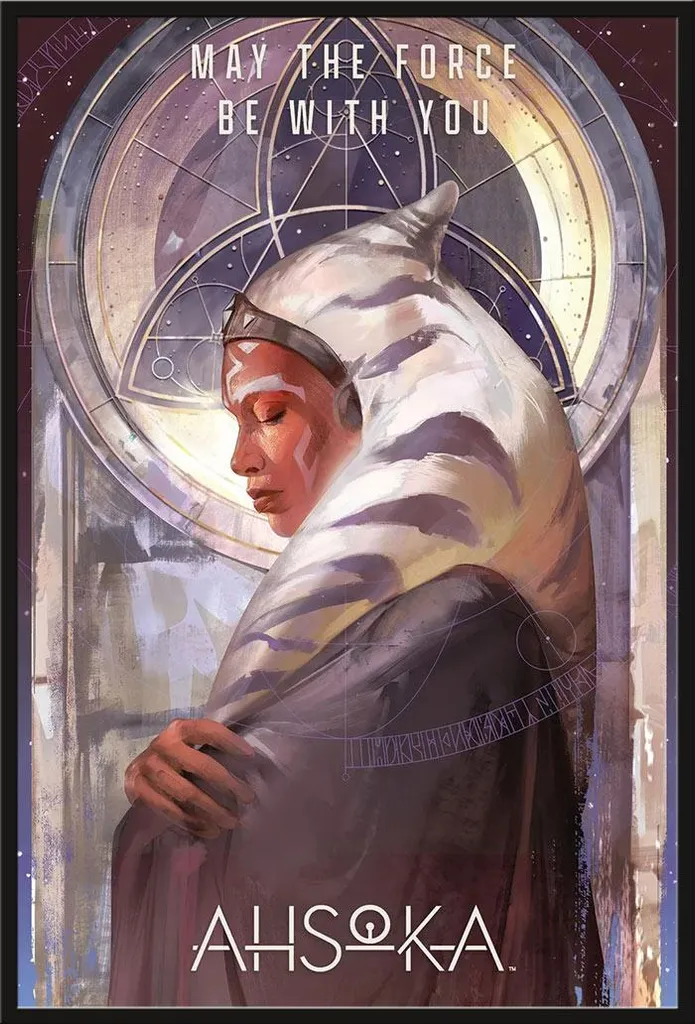 Cadre déco Star Wars Ahsoka One with the Force pour chambre ou bureau
