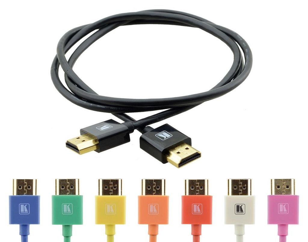 KRAMER HDMI-Kabel C-HM/HM/PICO/BK-3 ultra duennes und hochfelxibles HDMI Kabel mit Ethernet schwarz 0,9m (97-0132003)