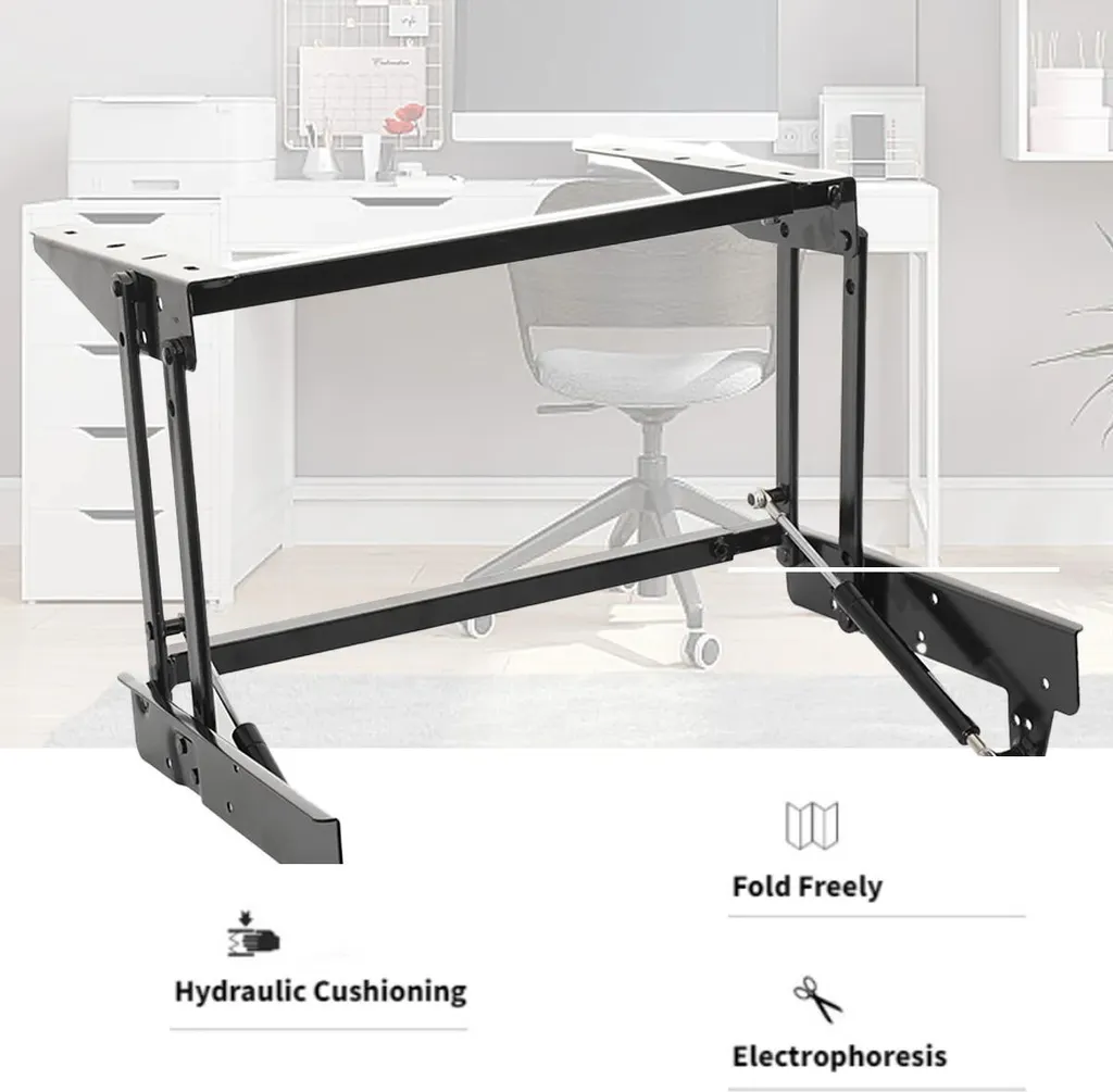 Mécanisme relevable pour table basse - Charnière à amortisseur noir