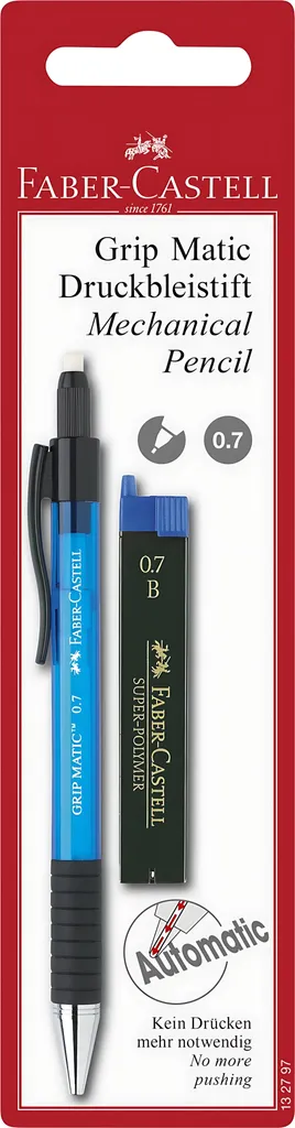 Portamine Faber-Castell 132797 Grip-Matic 0.7mm + Kit 12 Mine B Blister