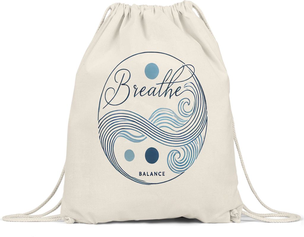 Breathe Balance Turnbeutel Meditation Yoga Zen Achtsamkeit Entspannung Stressabbau