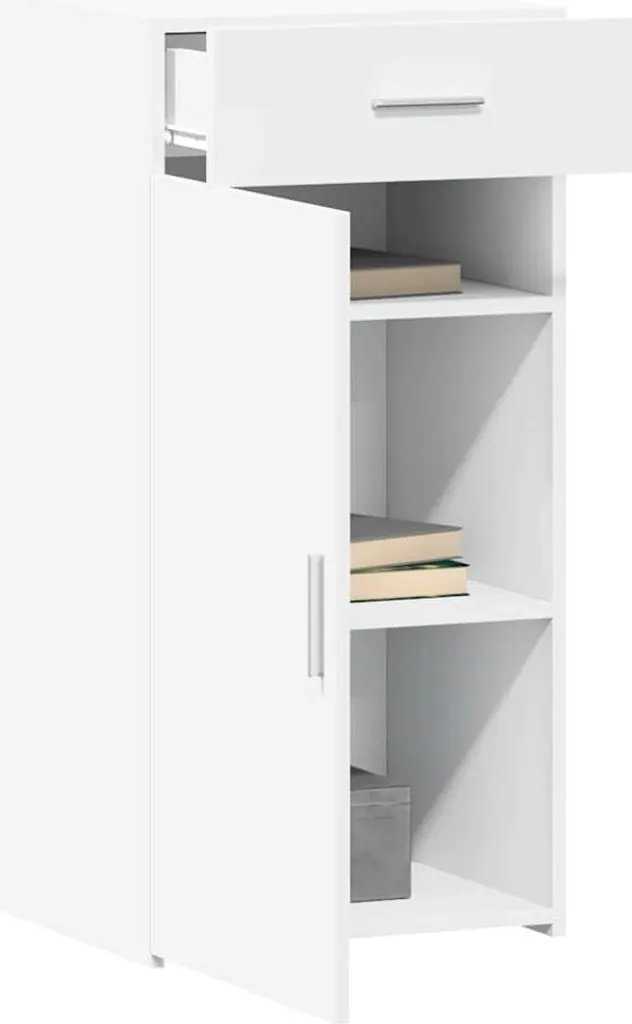 Mobile Credenza Bianca vidaXL 45cm - Arredo Design Legno Multistrato - 3
