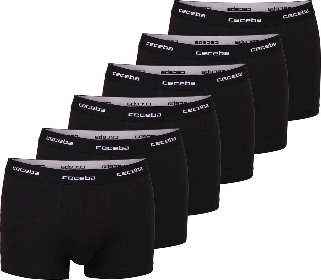 CECEBA Herren Unterhosen Pants schwarz uni 6er Pack Größe: 6