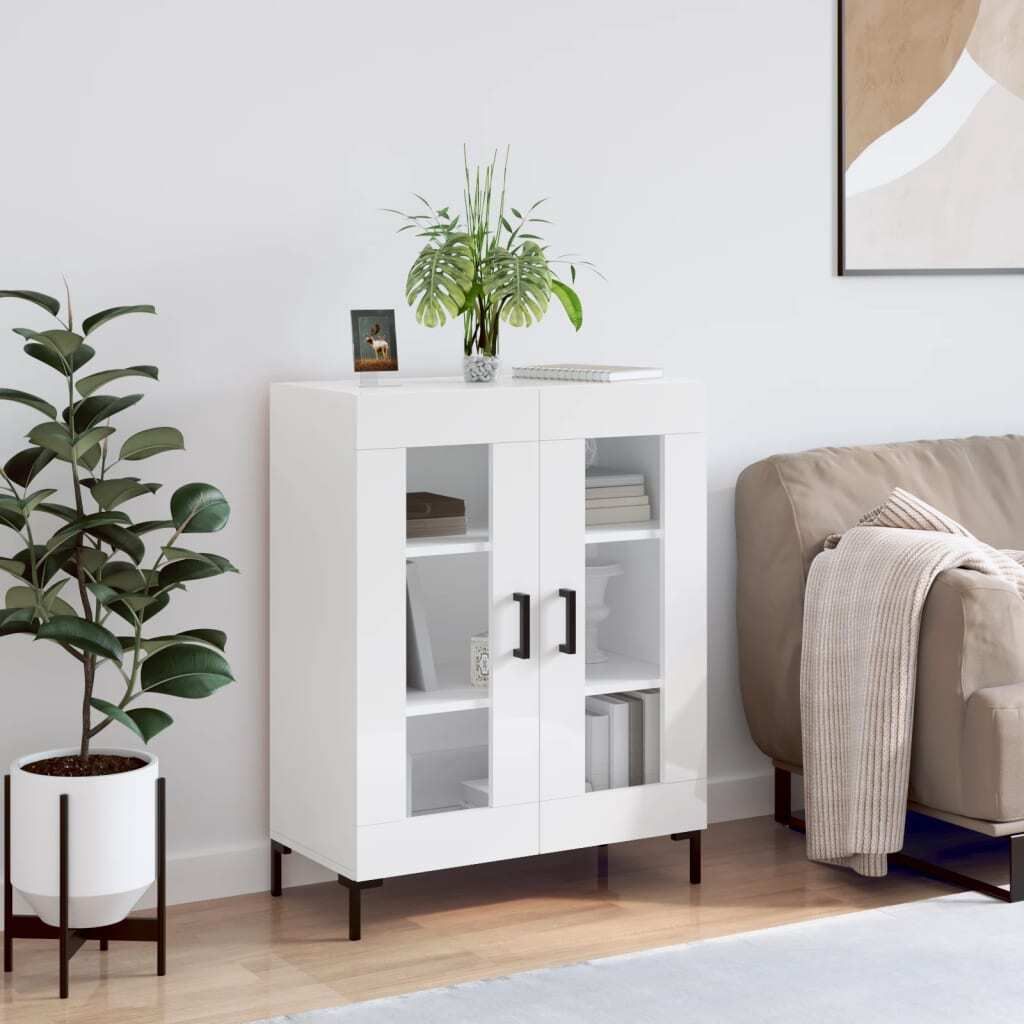 Maison Exclusive - Sideboard Hochglanz-Weiß 69,5x34x90 cm Holzwerkstoff