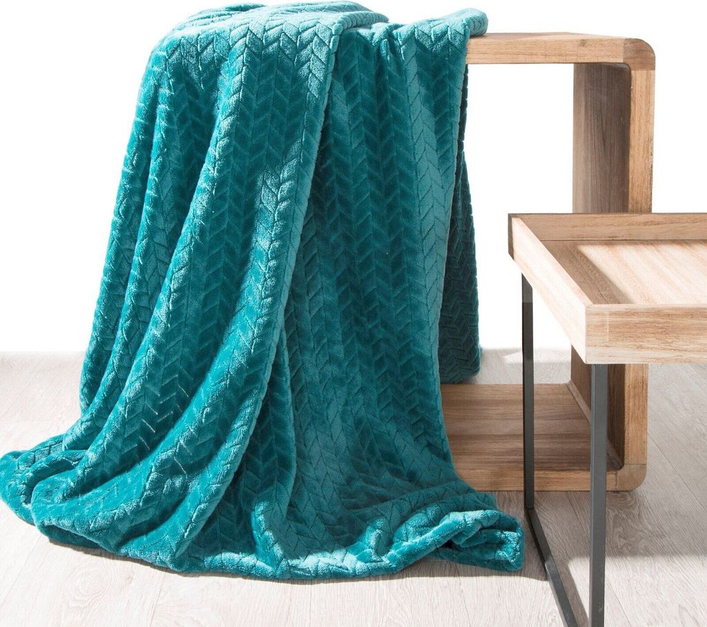 D91 Cindy Blanket 220x200 cm Dunkeltürkis