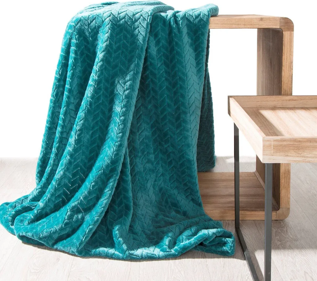 D91 Coperta Cindy 220x200 cm Turchese scuro - 5