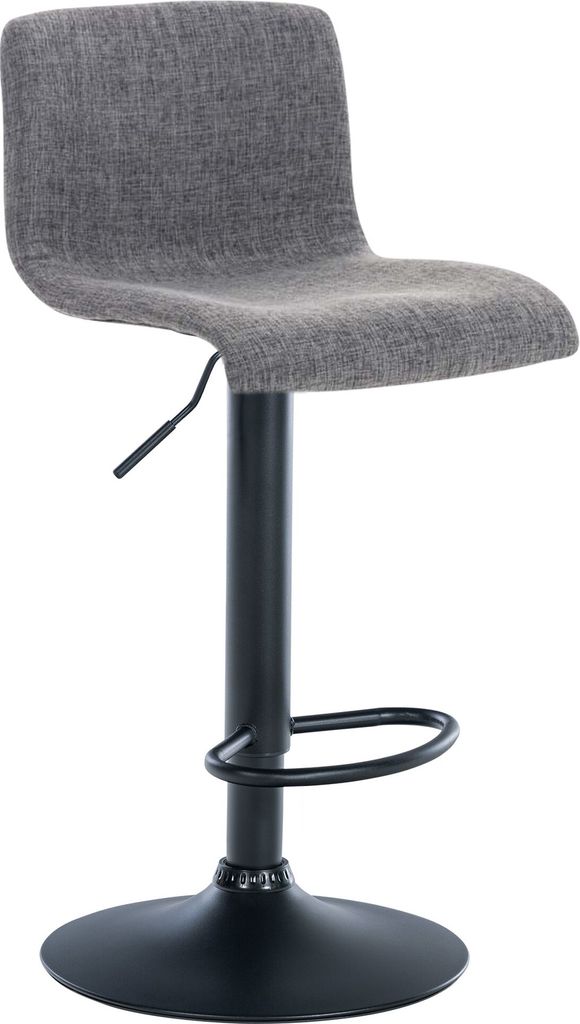 CLP Barhocker Hover mit Stoffbezug Farbe hellgrau Material Gestell Metall matt schwarz