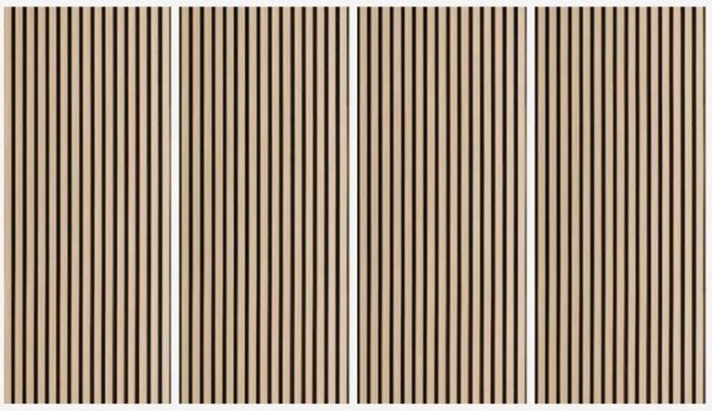 4 x pannelli acustici decorativi 120x60cm noce Tabb-W Immagine del prodotto 