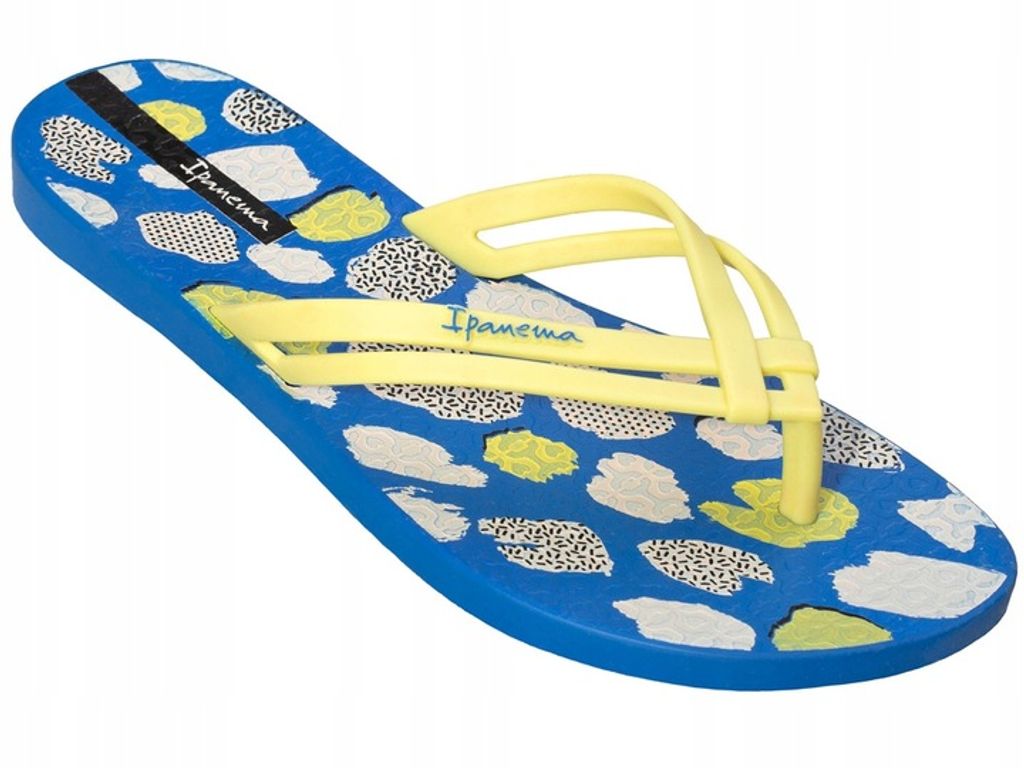 Ipanema Kinder Flip Flops Sommer Badelatschen Pantoletten Slides Blau/Gelb Gr.37