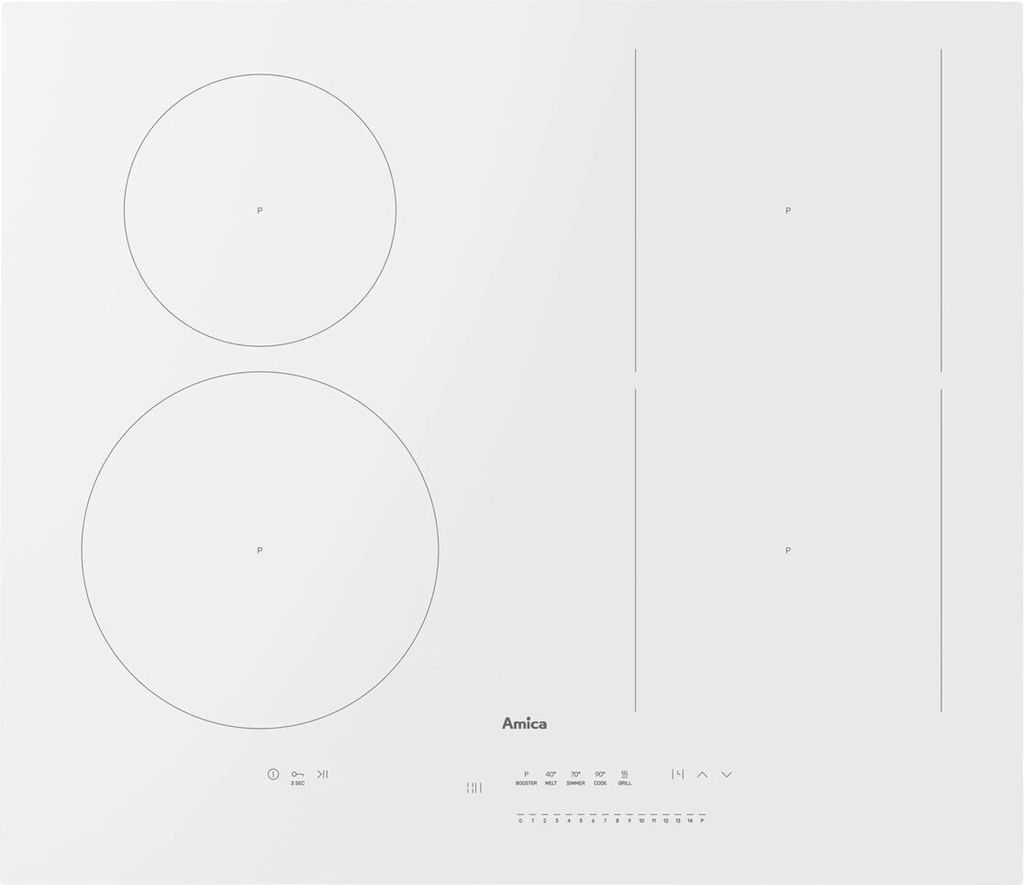 Amica Induction cooktop PIDH6141PHTSUN 3.0 white