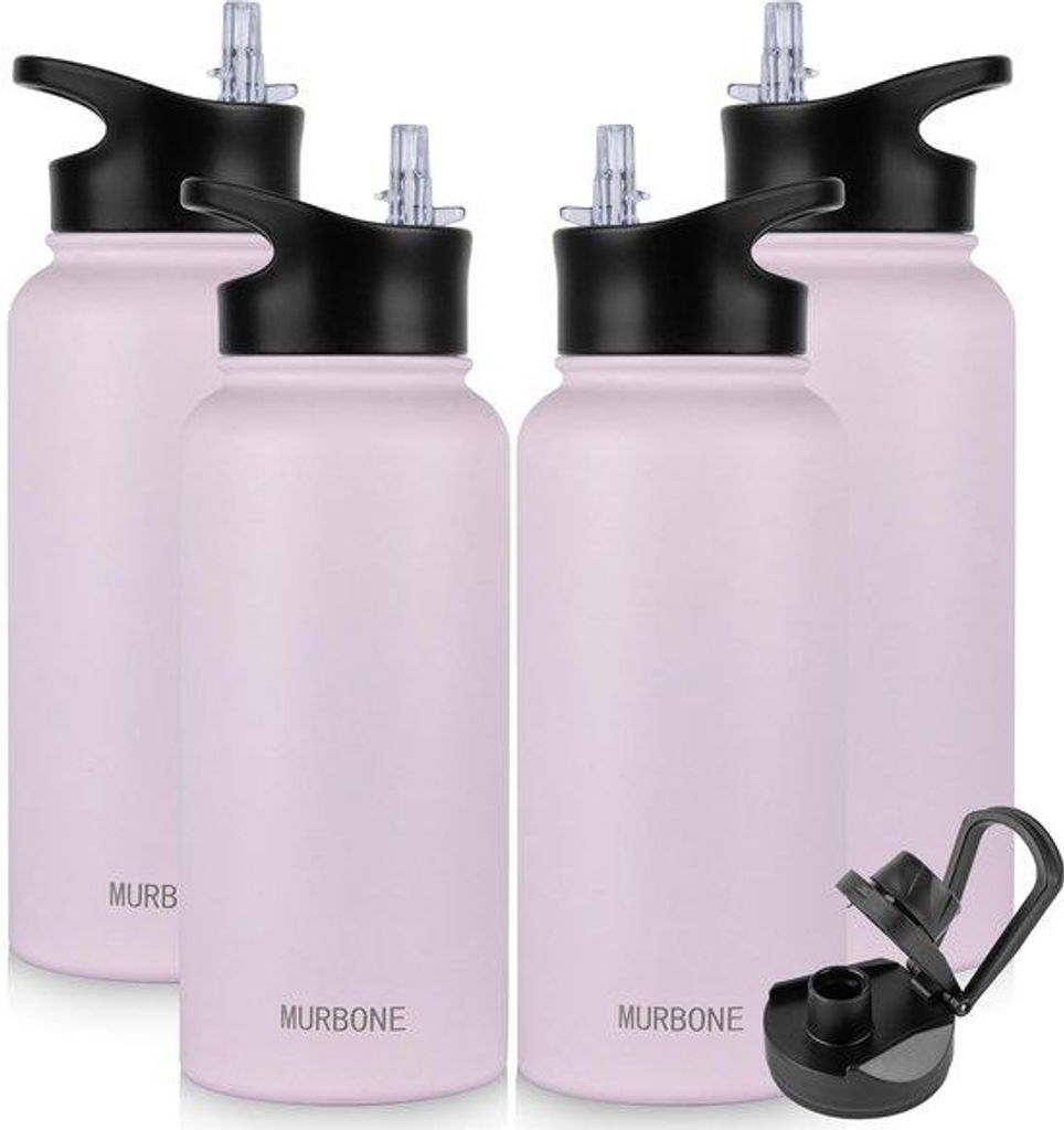 Edelstahl-Trinkflasche 1L BPA-frei, vakuum-isoliert, für Sport
