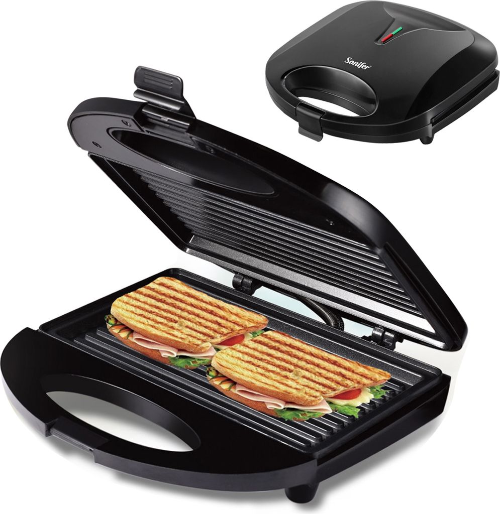 220V Waffeleisen Waffelmaker mit Antihaftbeschichtung,Sandwichmaker Elektrischer Tischgrill BPA-frei Paninitoaster Grillampel
