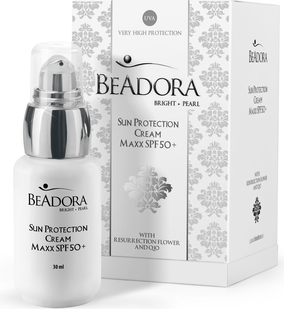BODI BEAUTY BeAdora Bright Pearl MAXX LSF 50+ Sonnencreme für das Gesicht mit Niacinamide,Alpha Arbutin,Chromabright, Anti-Age Q10 | Tagescreme 30ml