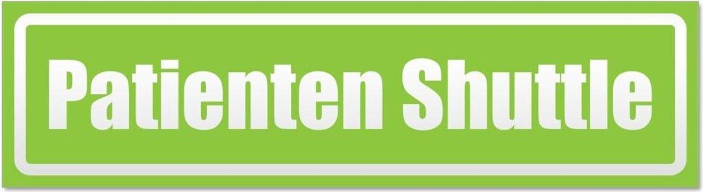 Kiwistar Patienten Shuttle invertiert Magnetschild Schild magnetisch - 45cm Lindgrün - Magnetfolie für Auto PKW Kfz