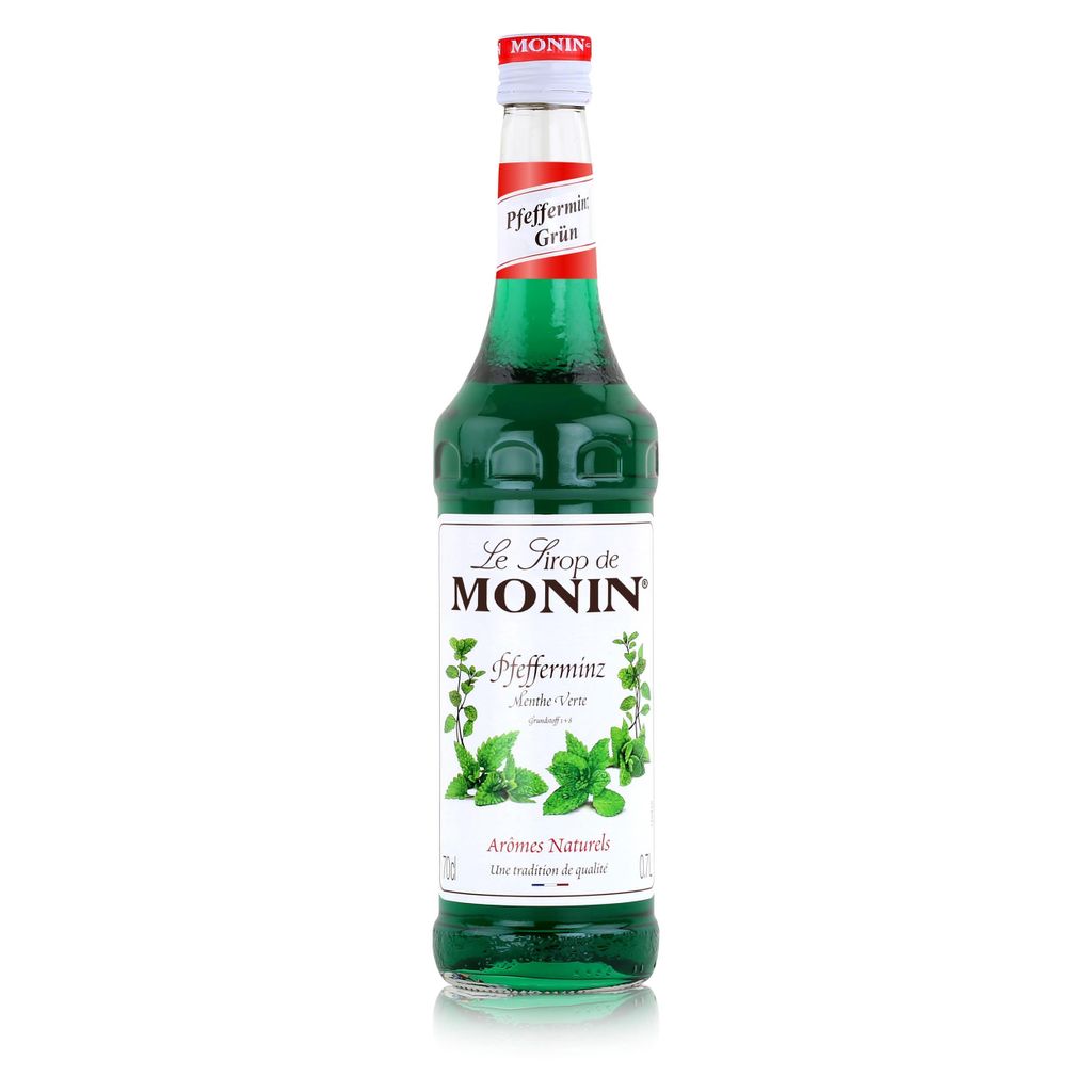Monin Sirup Pfefferminz 700ml - Cocktails Milchshakes Kaffeesirup (1er Pack)
