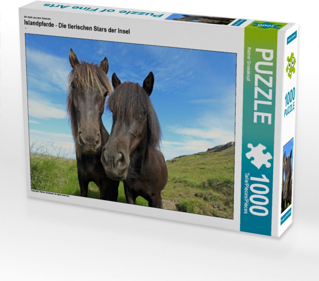 CALVENDO Puzzle Ein Motiv aus dem Kalender Islandpferde - Die tierischen Stars der Insel | 1000 Teile Lege-Größe 64x48cm Foto-Puzzle für glückl...