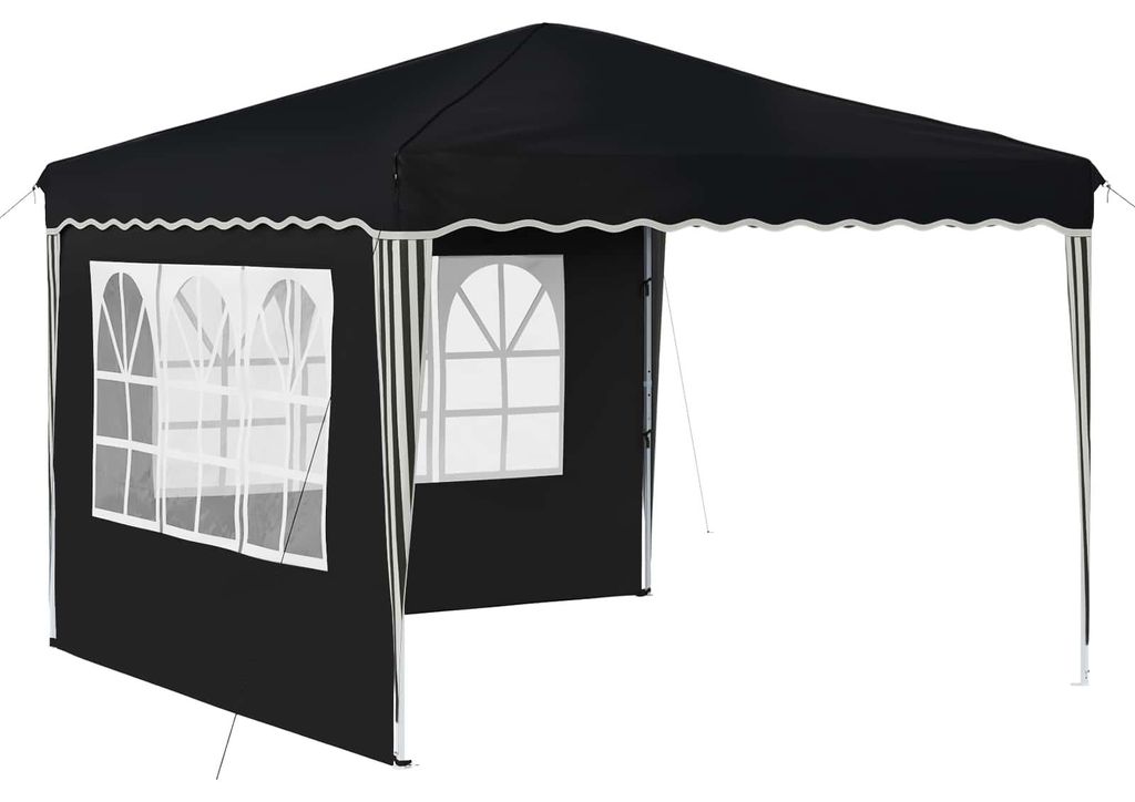 Pop-up Partyzelt 288 x 288 x 245 cm Anthrazit Oxford-Stoff