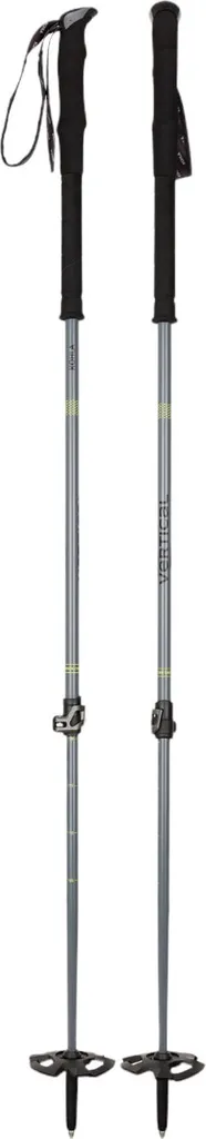 Bâtons de rando KOHLA verticaux télescopiques en aluminium noir 105-140cm