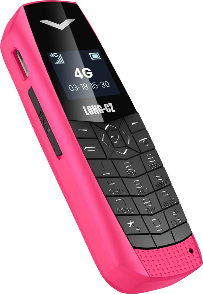 Avizar Mini Téléphone Portable 4G LTE Ultra-Compact Fuchsia Autonomie 5h