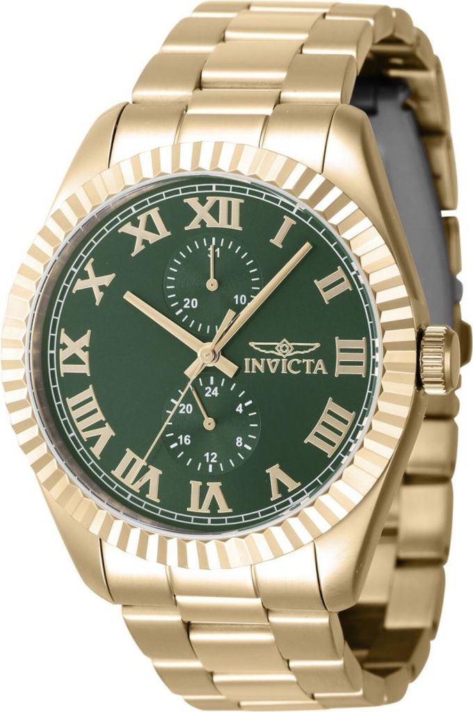 Invicta Specialty 47430 Herren uhr - Wasserdicht - Analog - Quarzuhrwerk - Edelstahl mit grünen zifferblat - 43mm