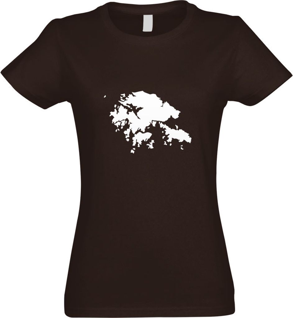 Kiwistar - T-Shirt tailliert - Damen - Chocolate - Hong Kong - Hongkong - mit Motiv Bedruckt - Funshirt Design - Sport - Freizeit - Damen - L