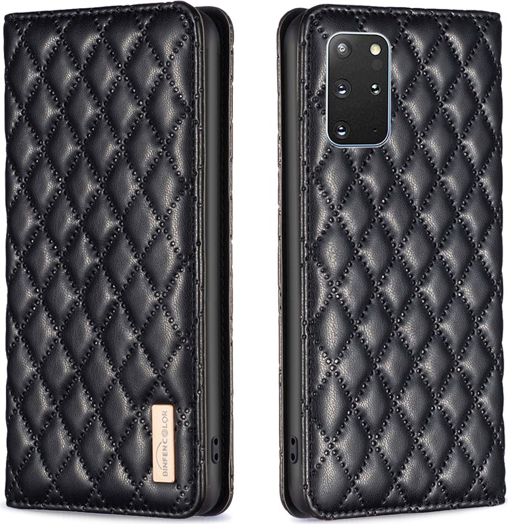 Galaxy S20 Plus Hülle, Elegant Bookstyle Flip Leder Kartenfächer Schutzhülle mit Ständer für Samsung Galaxy S20 Plus Schwarz